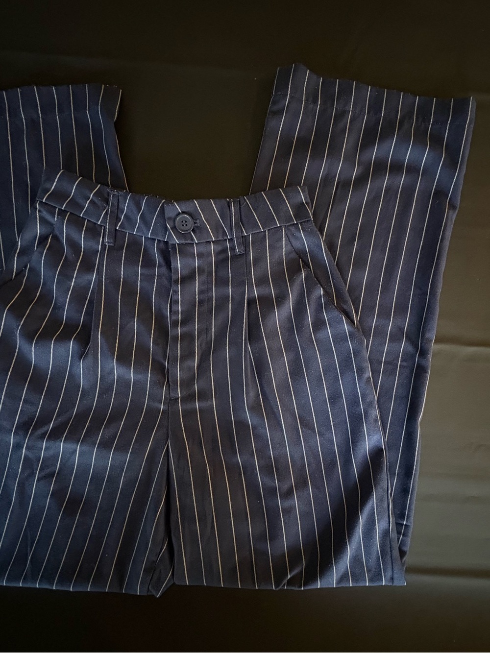 H&M Navy Pinstripe Trousers